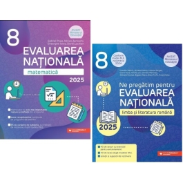 Pachet Editura Paralela 45 - Evaluarea nationala 2025. Limba si literatura romana si Matematica Clasa a 8-a - Gabriel Popa, Camelia Sapoiu