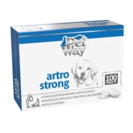Supliment nutritiv pentru caini, 100 Tablete, Petway Artro Strong