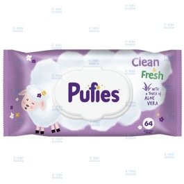 PUFIES SERVETELE UMEDE CLEAN&FRESH 64BUC