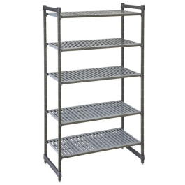 Raft de depozitare Camshelving Basics Plus din plastic compozit, 4 rafturi ventilate, 915x540x(H)1830