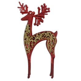 Ornament ren de agatat, rosu-auriu Xmas