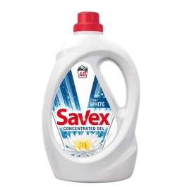 Savex Detergent lichid pentru haine/rufe 2in1 white, 40 spalari, 2,2L