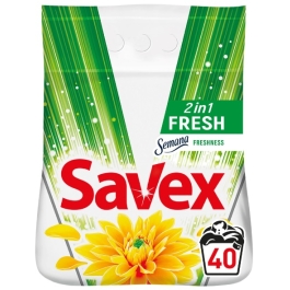 Detergent pudra pentru haine/rufe, 2 in 1 Fresh , 40 spalari, 4kg Savex - Semana