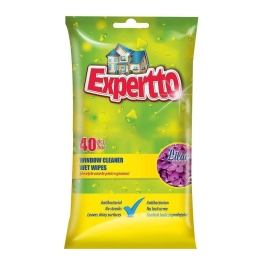 Servetele umede pentru geamuri, Liliac, 40 buc Expertto