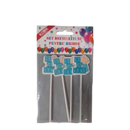 SET DECORATIUNI TORT&PRAJITURI 4BUC 061483