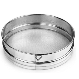 Sita pentru zahar pudra, 410x(H)80 mm, inox, cu carlig agatare, Hendi