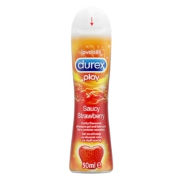 Durex Lubrifiant Saucy Strawberry, 50 ml