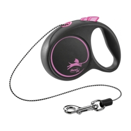 Trixie Lesa Flexi Black Design Snur XS 3 m, 8 kg, Roz