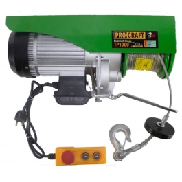 Troliu electric palan Procraft TP1000, 1600W, cu kit montare Greutate 1000kg