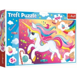 Puzzle frumosul unicorn 100 de piese, Trefl