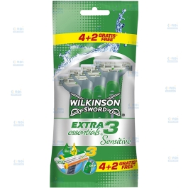 WILKINSON EXTRA3 SENSITIVE APARAT RAS 3LAME 6BUC