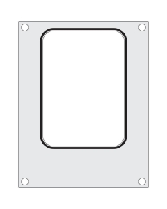 Matrita sigilare pentru un recipient cu un compartiment 187x137 mm