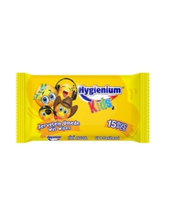 Hygienium Kids Servetele umede fara alcool Emoji, 15 buc