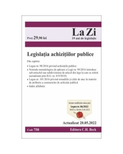Legislatia achizitiilor publice. Actualizat la 20. 05. 2022