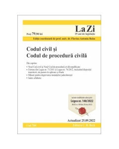 Codul civil si Codul de procedura civila. Actualizat la 25. 09. 2022 - Flavius-Antoniu Baias