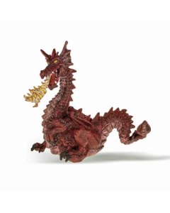 Figurina Papo dragon rosu cu flacara