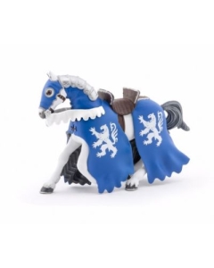 Figurina Papo cal cu armura albastra