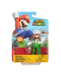 Figurina 10 cm Nintendo Mario Luigi cu floare de foc