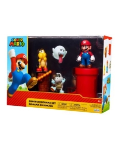 Set diorama Temnita cu figurina 6 cm Nintendo Mario