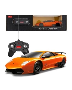 Masina cu telecomanda Lamborghini Murcielago LP670 portocaliu scara 1 24 Rastar