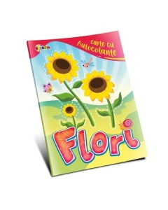 Carte cu autocolante. Flori