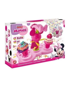 Masina de inghetata de plastilina Minnie cu decoratiuni colorate