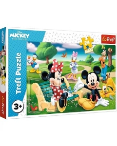 Puzzle 24 piese maxi Mickey Mouse intre prieteni Trefl