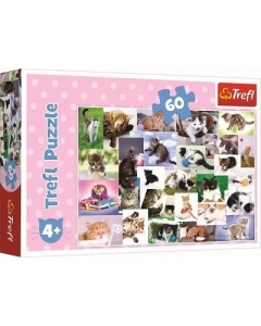 Puzzle 60 piese O lume a pisicilor Trefl