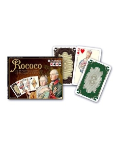 Set 2 pachete Carti de joc Rococo in cutie de lux