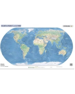 Harta lumii 70x100 cm fizico-geograficapolitica