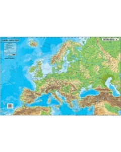 Harta Europa 50x70 cm fizico-geograficapolitica