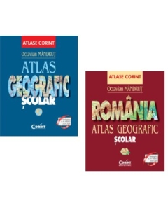 Pachet Atlas geografic scolar General si Atlas geografic scolar Romania - Octavian Mandrut