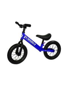Bicicleta din metal albastra fara pedale roti cauciuc