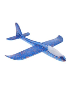 Avion din polistiren 47 cm cu led albastru