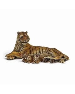 Figurina tigru cu 3 pui Papo