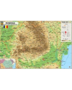 Harta Romania 70x100 cm fizico-geograficaadministrativa