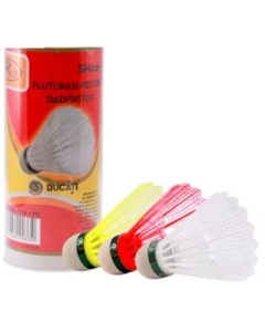 Set 3 fluturasi badminton plastic cu cap pluta multicolor RCO