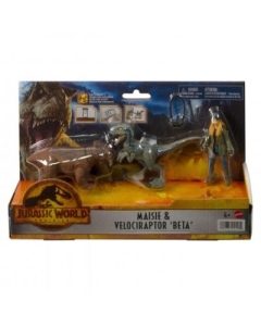 Set 2 figurine Maisie si velociraptor Beta Jurassic World Dominion