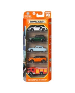 Set 5 masinute metalice Matchbox European Highways scara 1 64