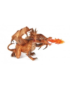 Figurina Dragon cu doua capete auriu Papo