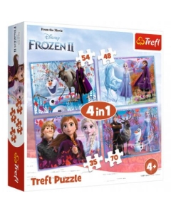 Puzzle 4-in-1 Frozen2 Calatorie catre necunoscut Trefl