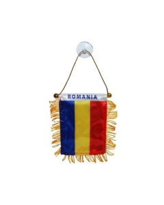 Steag Auto cu ventuza Romania 8x12 cm