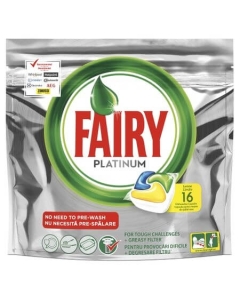 Fairy Detergent de vase capsule  Platinum All in One, 16 bucati