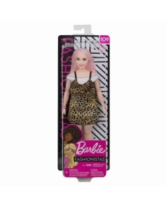 Papusa Barbie Fashionista cu parul roz