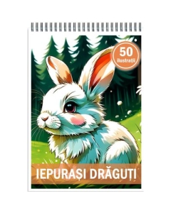 Carte de colorat 50 de ilustratii Iepurasi draguti