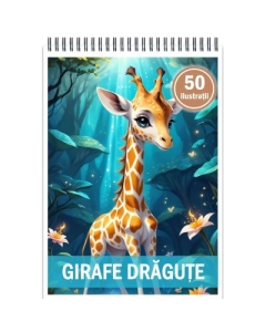Carte de colorat 50 de ilustratii Girafe dragute