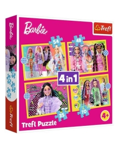 Puzzle 4-in-1 Minunata lume Barbie Trefl