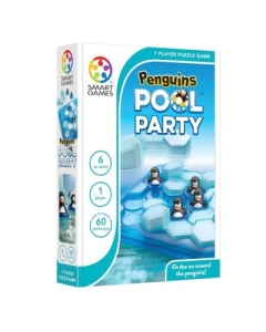 Joc de logica Penguins Pool Party cu 60 de provocari limba romana