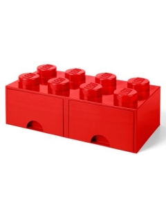Cutie depozitare LEGO 2x4 cu sertare rosu 40061730