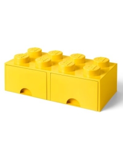 Cutie depozitare LEGO 2x4 cu sertare galben 40061732